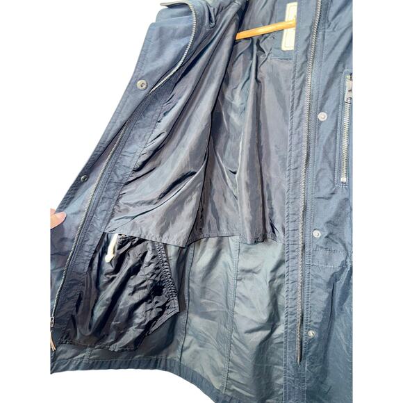 Abercrombie & Fitch Navy Blue Hooded Utility Anorak Rain Jacket Coat Womens Sz S - Picture 5 of 13